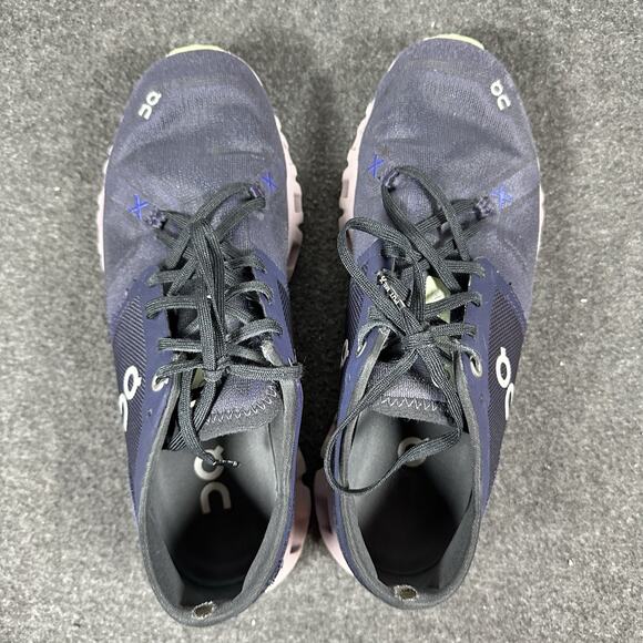 On Running Cloudflow Women’s Shoes Navy Blue Helion Size W9 Wear on Heel - Picture 3 of 10